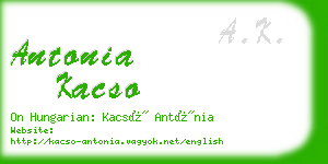 antonia kacso business card